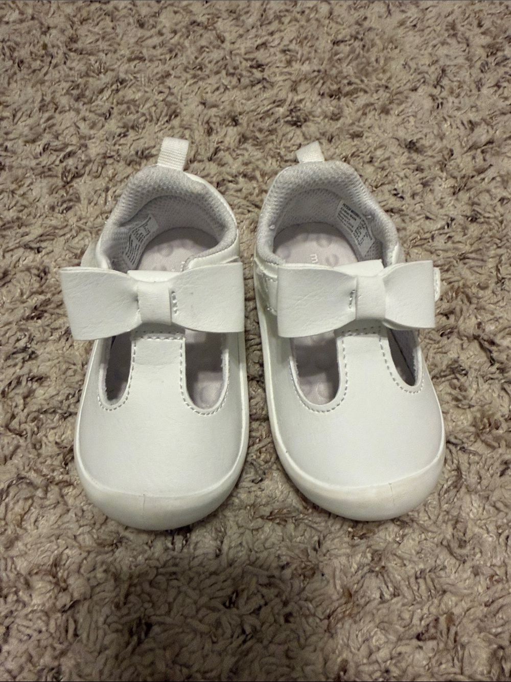 Stride Rite Toddler White Bow Mary Jane Shoes
